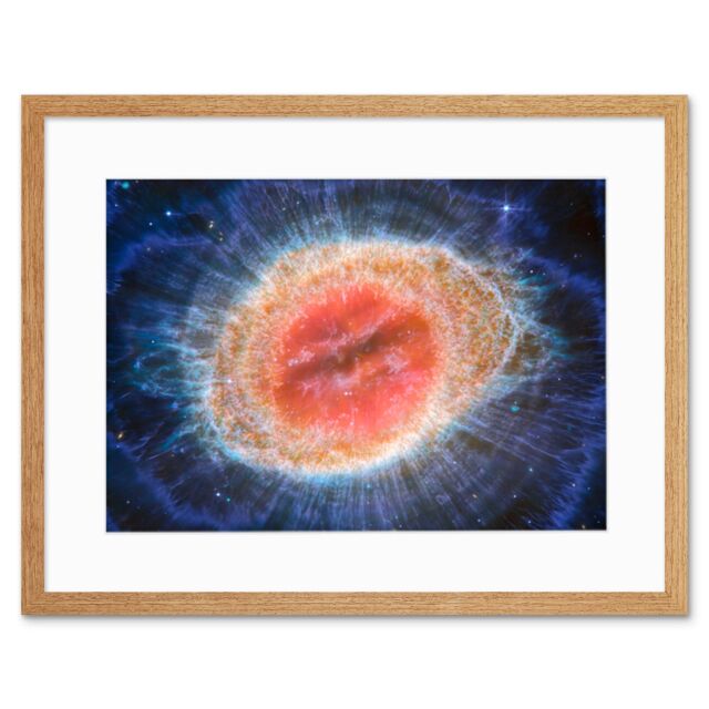 Artery8 Wall Art Print NASA James Webb Telescope MIRI Image of the Ring Nebula Planetary Messier 57 Intricate Details of a Dying Star Formation - image 1