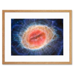 Artery8 Wall Art Print NASA James Webb Telescope MIRI Image of the Ring Nebula Planetary Messier 57 Intricate Details of a Dying Star Formation - thumbnail 1