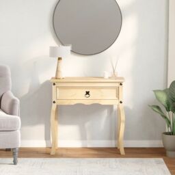 Berkfield Home Console Table Corona 73x35x73 cm Solid Wood Pine in Brown - Size: 73 x 35 x 73 cm - thumbnail 3