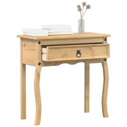 Berkfield Home Console Table Corona 73x35x73 cm Solid Wood Pine in Brown - Size: 73 x 35 x 73 cm