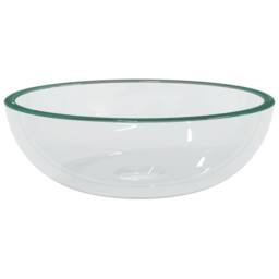 Berkfield Home Basin Tempered Glass 35x12 cm Transparent in Clear