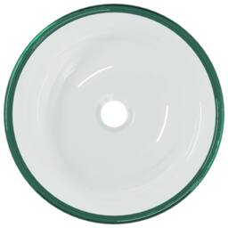Berkfield Home Basin Tempered Glass 35x12 cm Transparent in Clear - thumbnail 3