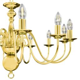 Berkfield Home Chandelier Golden 12 x E14 Bulbs in Gold - thumbnail 9