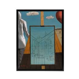 "Artery8 Giorgio De Chirico Double Dream Spring Framed Canvas Wall Art Print in Blue - Size: W12"" x H16""" - thumbnail 1