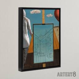 "Artery8 Giorgio De Chirico Double Dream Spring Framed Canvas Wall Art Print in Blue - Size: W12"" x H16""" - thumbnail 2