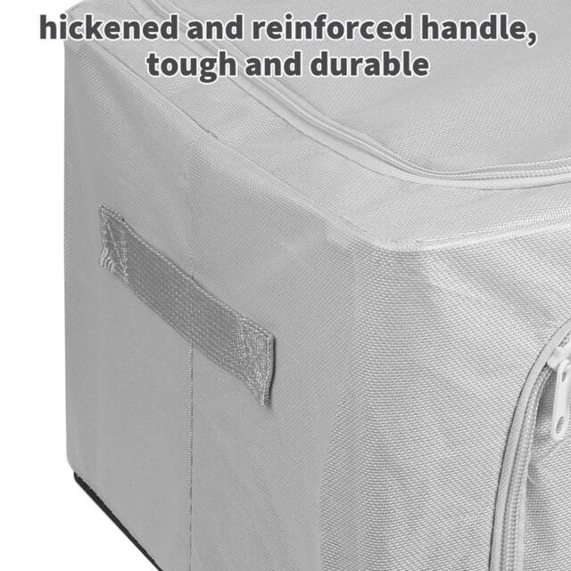 VOGREX 2x 66L Thick Fabric Folding Storage Steel Frame Wardrobe Organiser in Grey - image 1