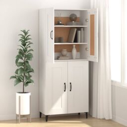 Berkfield Home Sideboard White 69.5x34x90 cm Engineered Wood - thumbnail 3