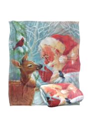 JQ Licensing Lc Christmas Santa & New Fawn Silky Touch Super Soft Throw Blanket 152 X 127 cm in White - thumbnail 2