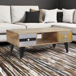 IH Design Celis Limited Edition Wooden Coffee Table with Drawers in Brown - thumbnail 5
