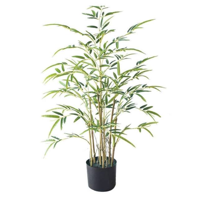 Ventryn 1Pc Artificial Bamboo Bonsai Indoor/Outdoor in Green - image 1