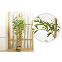 Ventryn 1Pc Artificial Bamboo Bonsai Indoor/Outdoor in Green - thumbnail 3