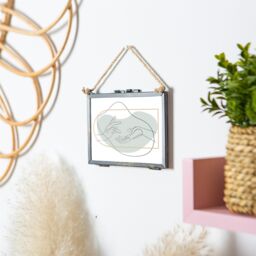 "Nicola Spring 5x Hanging Metal Photo Frames - 6"" x 4"" - Black - Picture Frame Wall Mounted Frame with Rope" - thumbnail 7