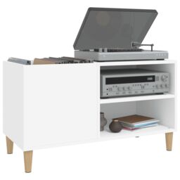 Berkfield Home Record Cabinet White 84.5x38x48 cm Engineered Wood - thumbnail 4