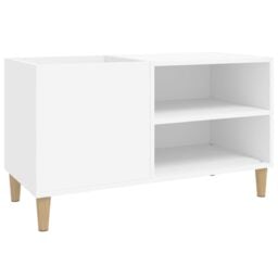 Berkfield Home Record Cabinet White 84.5x38x48 cm Engineered Wood - thumbnail 2