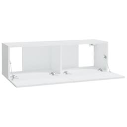 Berkfield Home Wall TV Cabinets 4 pcs White 100x30x30 cm - Size: 100 x 30 x 30 cm - thumbnail 7