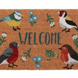 KDMD Natural British Garden Birds Doormat in Brown - Size: 40 cm x 60 cm - thumbnail 3