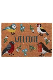 KDMD Natural British Garden Birds Doormat in Brown - Size: 40 cm x 60 cm - thumbnail 1
