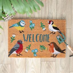 KDMD Natural British Garden Birds Doormat in Brown - Size: 40 cm x 60 cm - thumbnail 4
