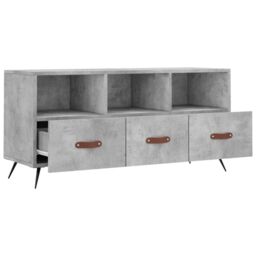 Berkfield Home TV Cabinet Concrete Grey 102x36x50 cm Engineered Wood - Size: 102 x 36 x 50 cm - thumbnail 6