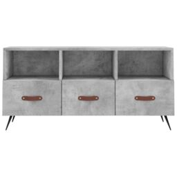 Berkfield Home TV Cabinet Concrete Grey 102x36x50 cm Engineered Wood - Size: 102 x 36 x 50 cm - thumbnail 5