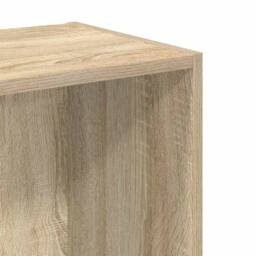 Berkfield Home 2-Tier Book Cabinet Sonoma Oak 40x30x76.5 cm Engineered Wood in Brown - thumbnail 8