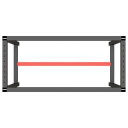 Berkfield Home Work Bench Frame Matte Black & Matte Red 110x50x79 cm Metal - Size: 110 x 50 x 79 cm - thumbnail 5