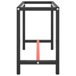 Berkfield Home Work Bench Frame Matte Black & Matte Red 110x50x79 cm Metal - Size: 110 x 50 x 79 cm - thumbnail 4
