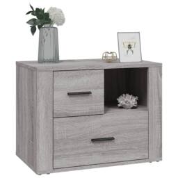 Berkfield Home Bedside Cabinet Grey Sonoma 60x36x45 cm Engineered Wood - Size: 60 x 36 x 45 cm - thumbnail 4
