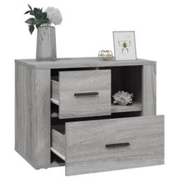 Berkfield Home Bedside Cabinet Grey Sonoma 60x36x45 cm Engineered Wood - Size: 60 x 36 x 45 cm - thumbnail 5