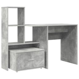 Berkfield Home with Drawer with Shelf Concrete grey 131.5 x 50 x 106.5 cm Engineered wood - thumbnail 2
