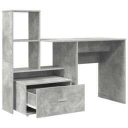 Berkfield Home with Drawer with Shelf Concrete grey 131.5 x 50 x 106.5 cm Engineered wood - thumbnail 6