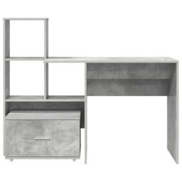Berkfield Home with Drawer with Shelf Concrete grey 131.5 x 50 x 106.5 cm Engineered wood - thumbnail 7
