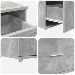 Berkfield Home with Drawer with Shelf Concrete grey 131.5 x 50 x 106.5 cm Engineered wood - thumbnail 9