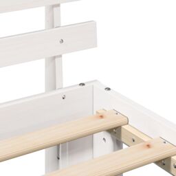 Berkfield Home Wood Bed Frame White Wood 100 x 200 cm Minimalistic Bed Frame - thumbnail 9