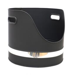 Dibor Black & Nickel Coal, Log, Kindling Bucket with Tree Fireguard - thumbnail 3