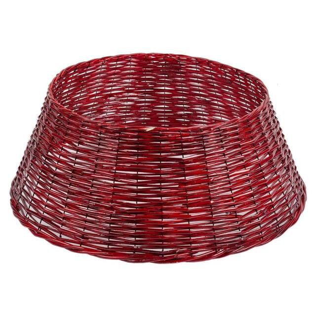 VFM e-Store Christmas Tree Skirt Decoration 70cm x 70cm Red X 1 - Size: 70 cm x 70 cm - image 1