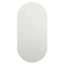 Berkfield Home Mirror with LED Lights 80x40 cm Glass Oval in Silver - thumbnail 5