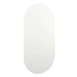 Berkfield Home Mirror with LED Lights 80x40 cm Glass Oval in Silver - thumbnail 4