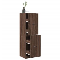 Berkfield Home Apothecary Cabinet¬†Brown Oak 40x41x144.5 cm Engineered Wood in Brown - thumbnail 1