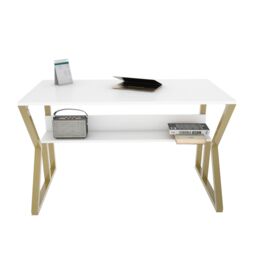 Decorotika Wake Study & Writing Desk in Metallic Gold - thumbnail 5