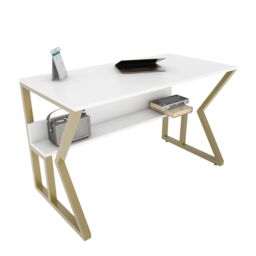 Decorotika Wake Study & Writing Desk in Metallic Gold - thumbnail 4