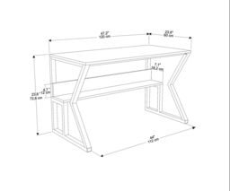 Decorotika Wake Study & Writing Desk in Metallic Gold - thumbnail 6