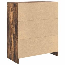Berkfield Home Sideboard with Drawer Smoked Oak 71x35x84 cm Engineered Wood in Brown - Size: 71 x 35 x 84 cm - thumbnail 8