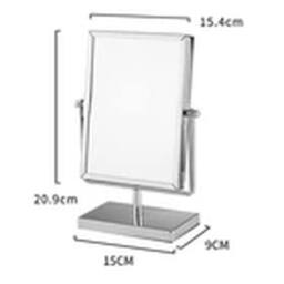 EONLION Double Sided Magnifying Makeup Mirror Freestanding Vanity Mirror in Silver - thumbnail 2
