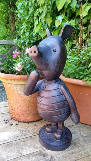 Inspirational Gifting Piglet Garden Sculpture Ornament Decor Statue Large in Bronze - image 1