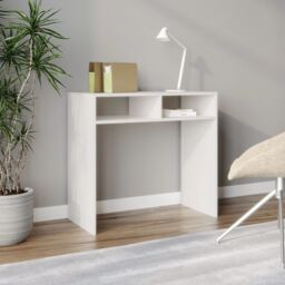 EONLION 80cm White Wood Console Table PC Laptop Computer Desk Office - thumbnail 1