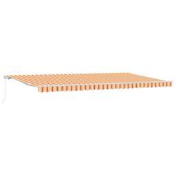 Berkfield Home Manual Retractable Awning Yellow & Orange 600x300 cm - thumbnail 2