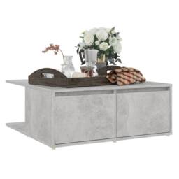 Berkfield Home Durable Coffee Table Concrete Grey 80x80x31 cm Engineered Wood - Size: 80 x 80 x 31 cm - thumbnail 1