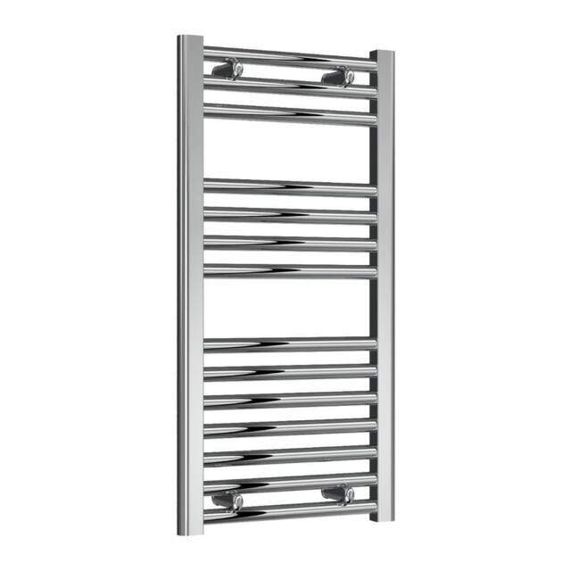 Bathroom Kingdom Diva Electric Chrome Straight Heated Towel Rail 800x400 in Silver - image 1