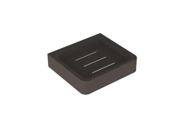 Luxury Living Nero Bathroom Soap Holder Dish in Black - image 1